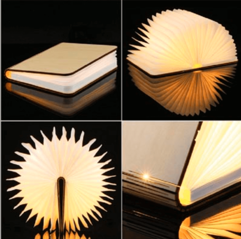 Folding book light