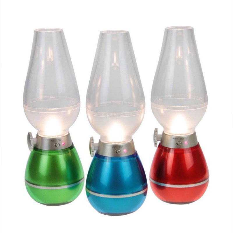GM10740 Flameless-LED-Candle-Dimmable-Blowing-Control-Retro Decorative Camping Light