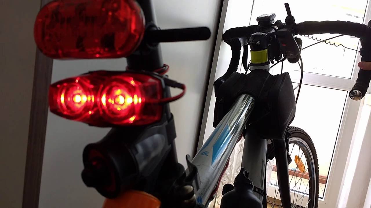 Installed LED Strobe Warning Light Bike