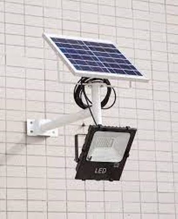 An Image Showing Major Components Of A Solar Powered Flood Light