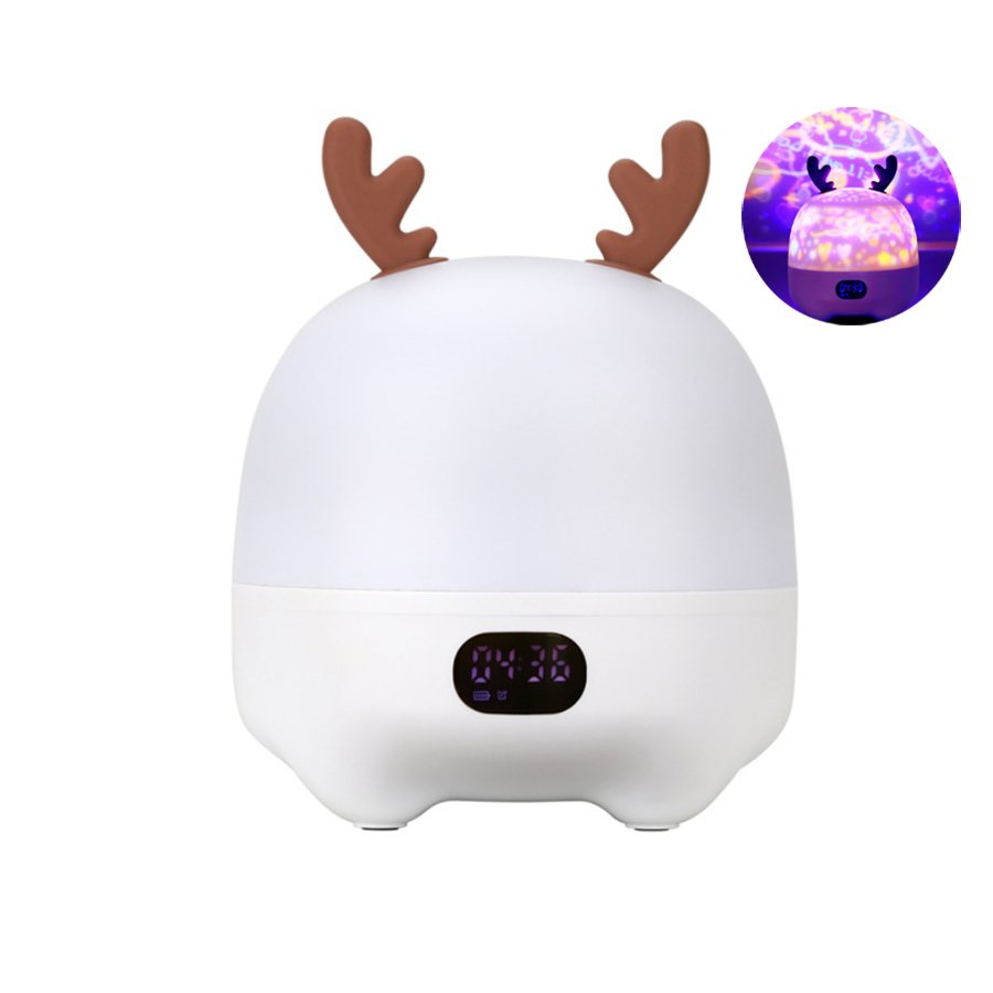 Deer Shaped Christmas Projector Light with Clock