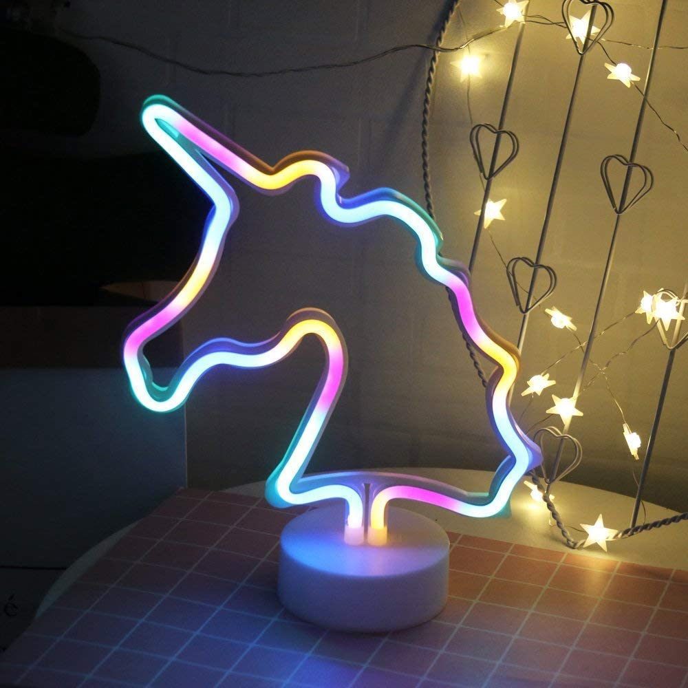 Colorful Unicorn Table Neon Light