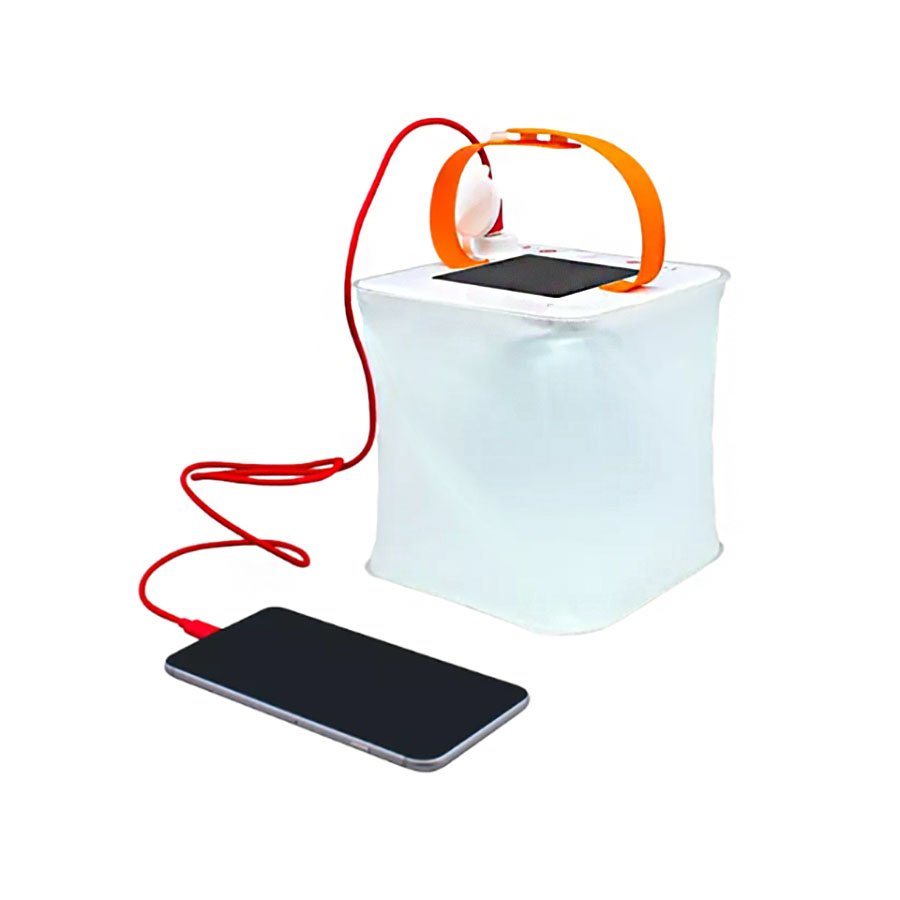 Square Shaped Solar Inflatable Lantern with USB Output